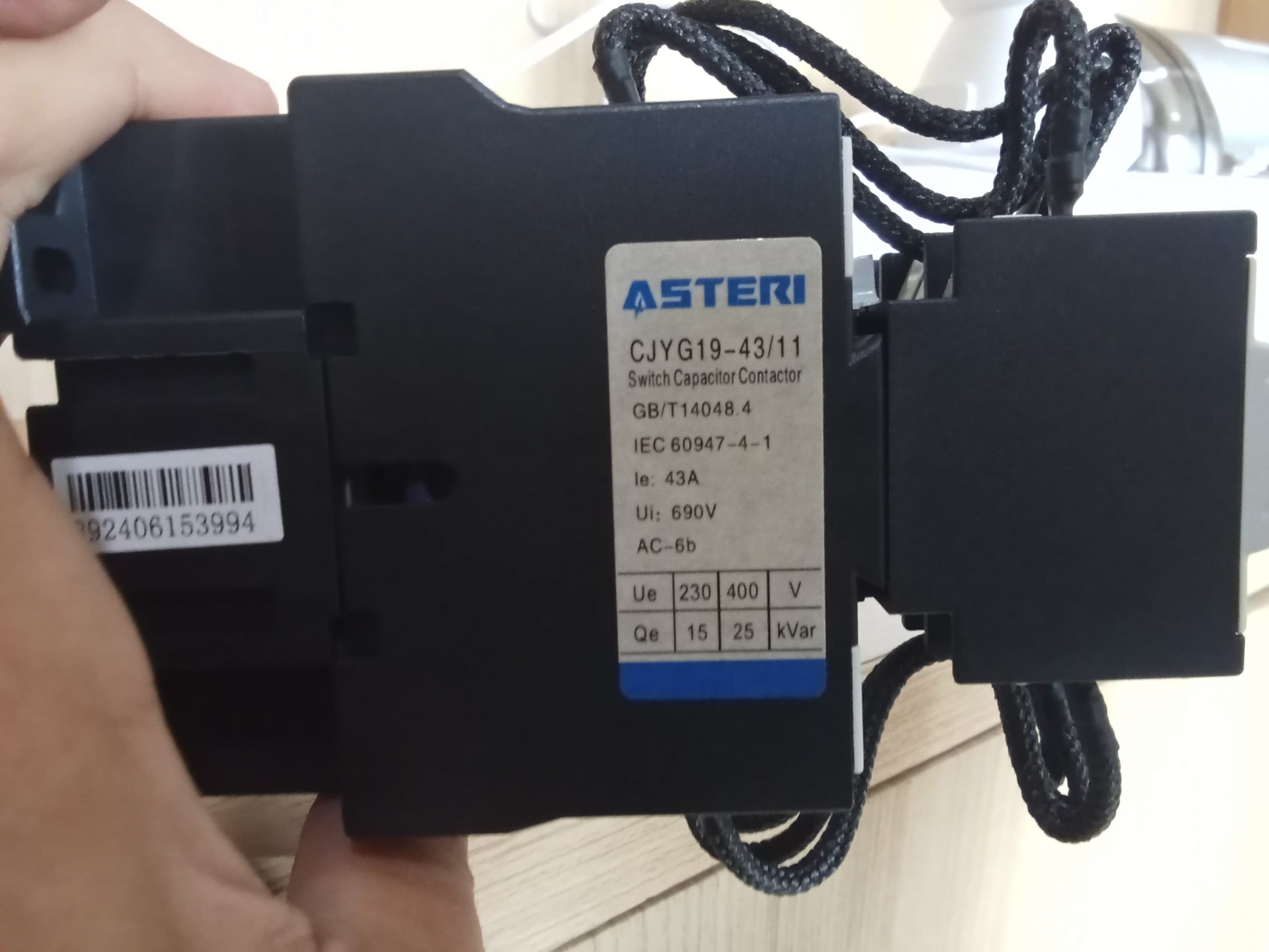 Kontaktor Kapasitor 25Kvar / 380V / 43A Original Asteri