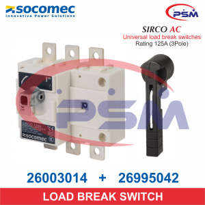 Socomec Load Breaker Switch 3P 125A Sirco AC 26003014 - 26995042