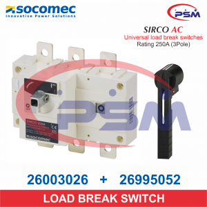 Socomec Load Breaker Switch 3P 250A Sirco AC 26003026 - 26995052
