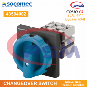 Socomec Changeover Switch / Transfer Switch / COMO CS 25A / 4P / Bypass I-0-II / 43504002