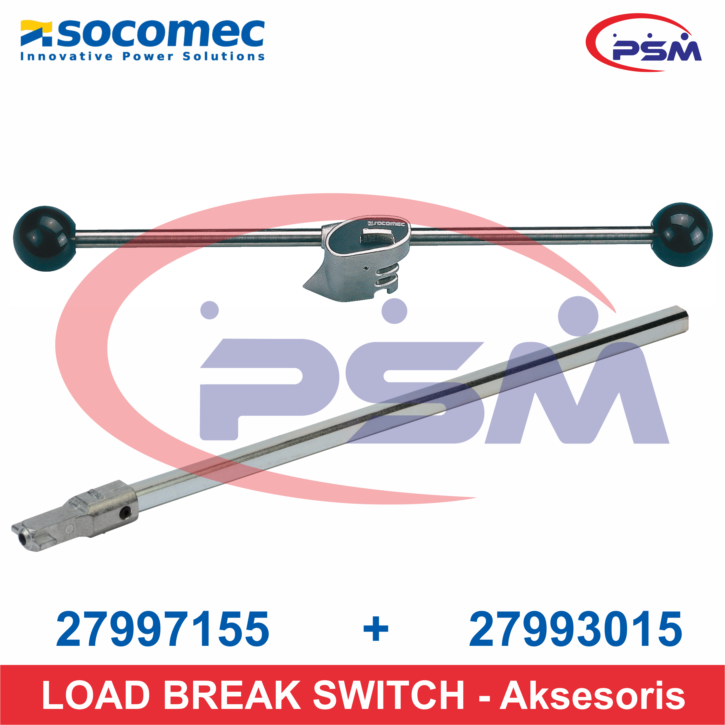 Socomec Load Breaker Switch Accessories External Handle & Shaft 27997155 - 27993015