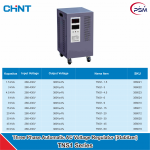 CHINT TNS1 / 3 Phase Automatic AC Voltage Regulator (Stabilzer) / 1.5~60 kVA