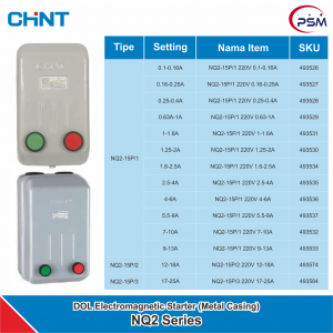 CHINT NQ2 Direct Online Starter Electromagnetic (Metal Casing) NQ2-15P