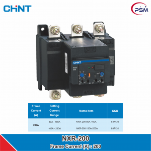 CHINT NXR THERMAL OVERLOAD RELAY / 80A-200A / Frame Current 200A